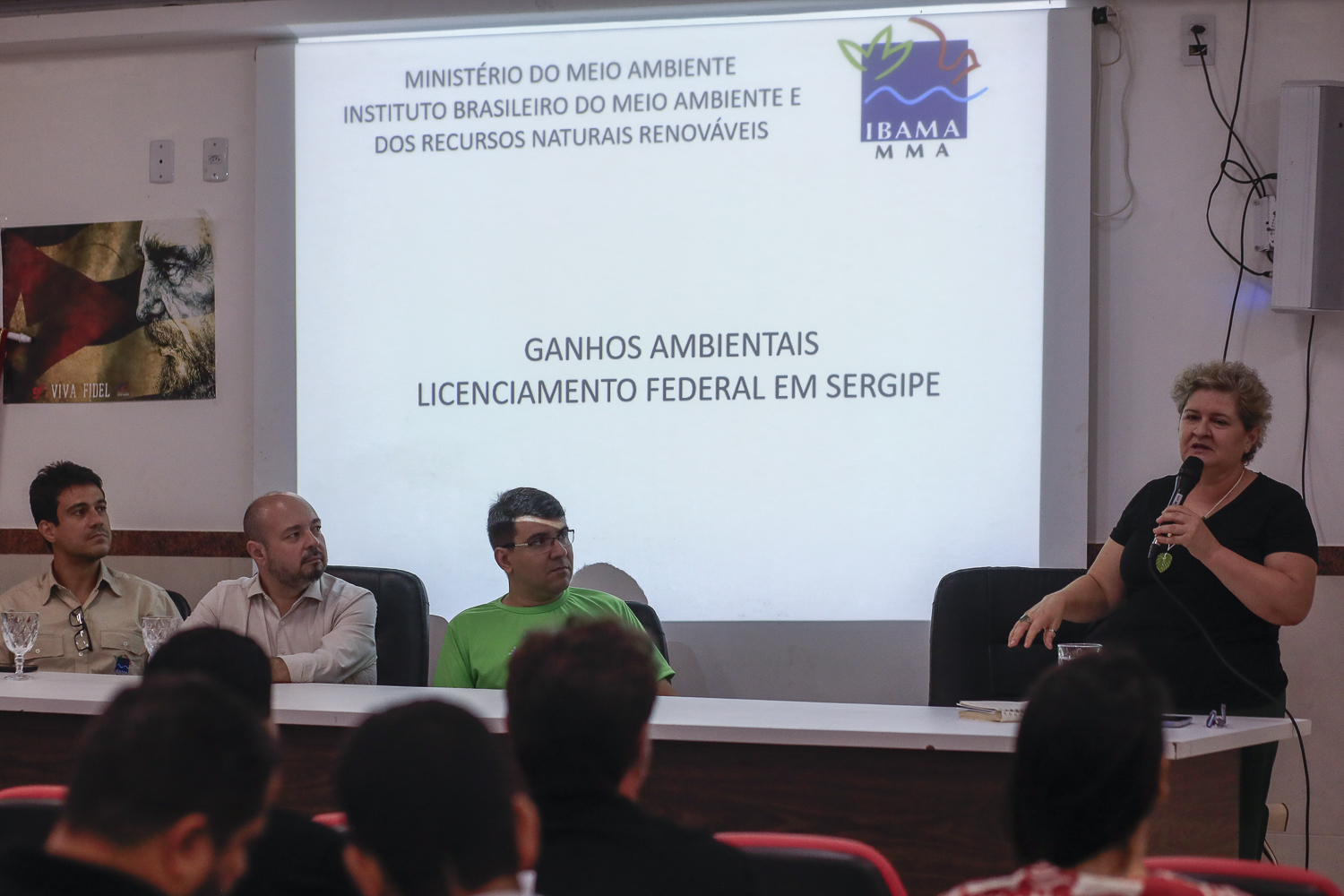 Evento contou com a participação da diretora de Licenciamento Ambiental do Ibama, Cláudia Jeanne da Silva Barros (Foto: Adilson Andrade/Ascom UFS)