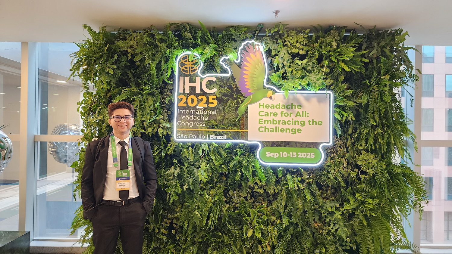 Gabriel Valentim durante o congresso (Foto: arquivo pessoal)