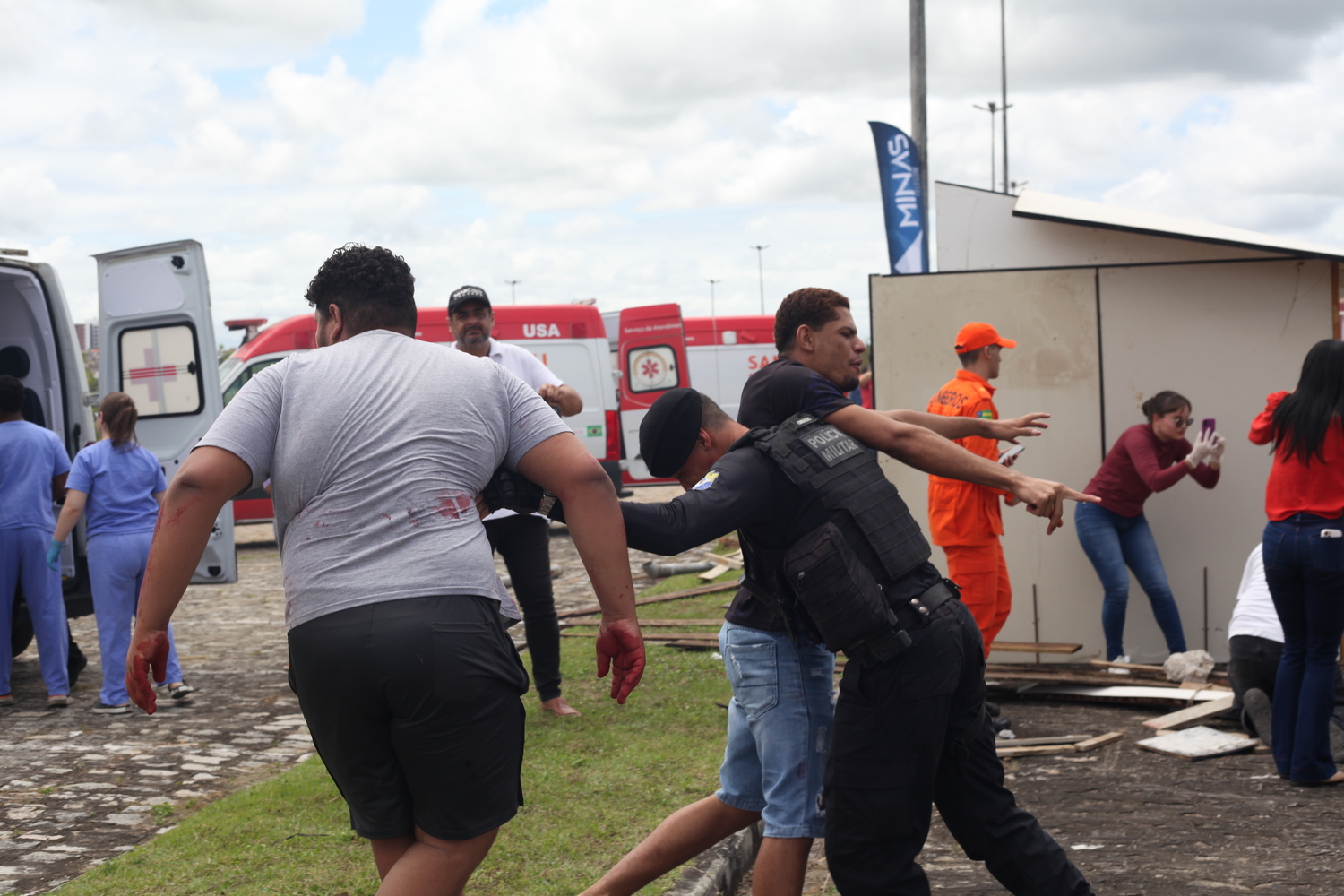 III IMV simulou desastre aéreo. Foto: Clayton Fontes/Campus Lagarto/Arquivo