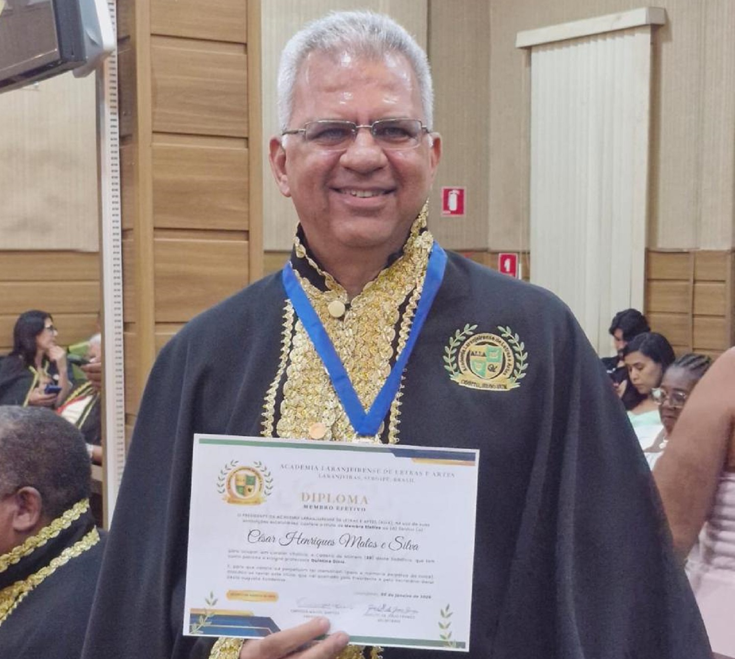 Posse do diretor do Campus de Laranjeiras, César Henriques Matos e Silva, na Alla (Foto: arquivo pessoal)