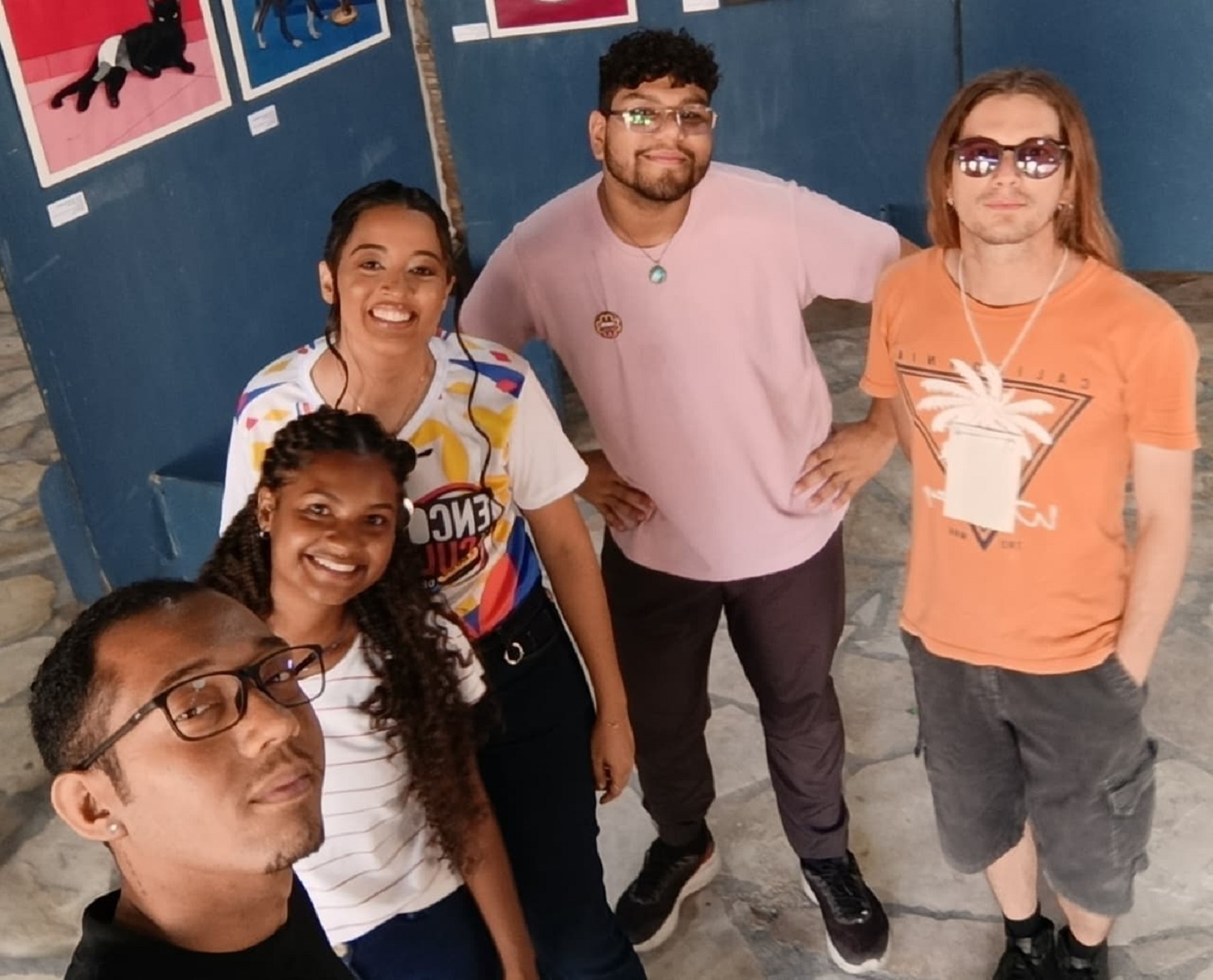 Estudantes na exposição (Foto: arquivo pessoal)