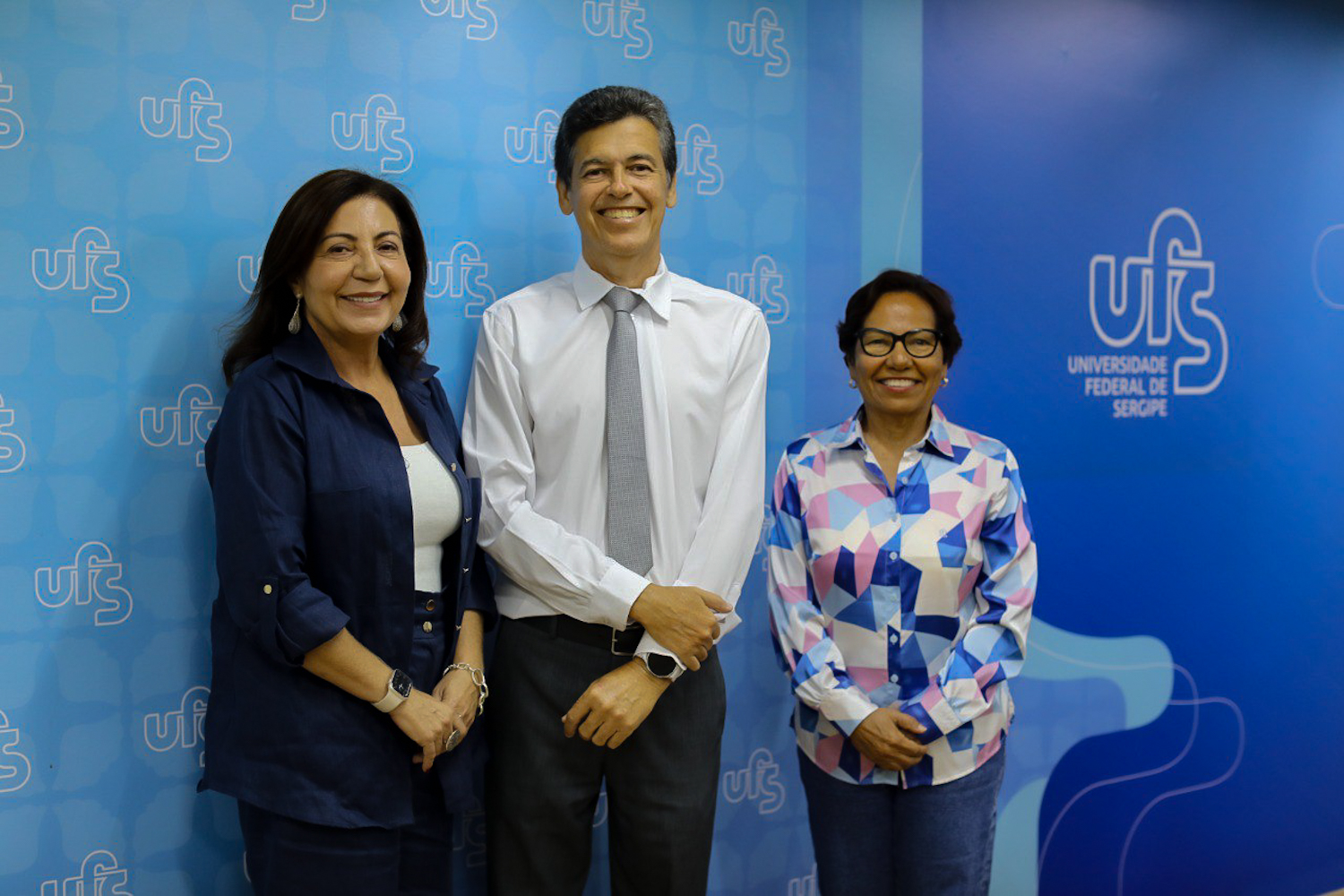 Na foto da esquerda para direita: Sandra Aiache, André Maurício e Angela Silva (Foto: Elisa Lemos/Ascom UFS)