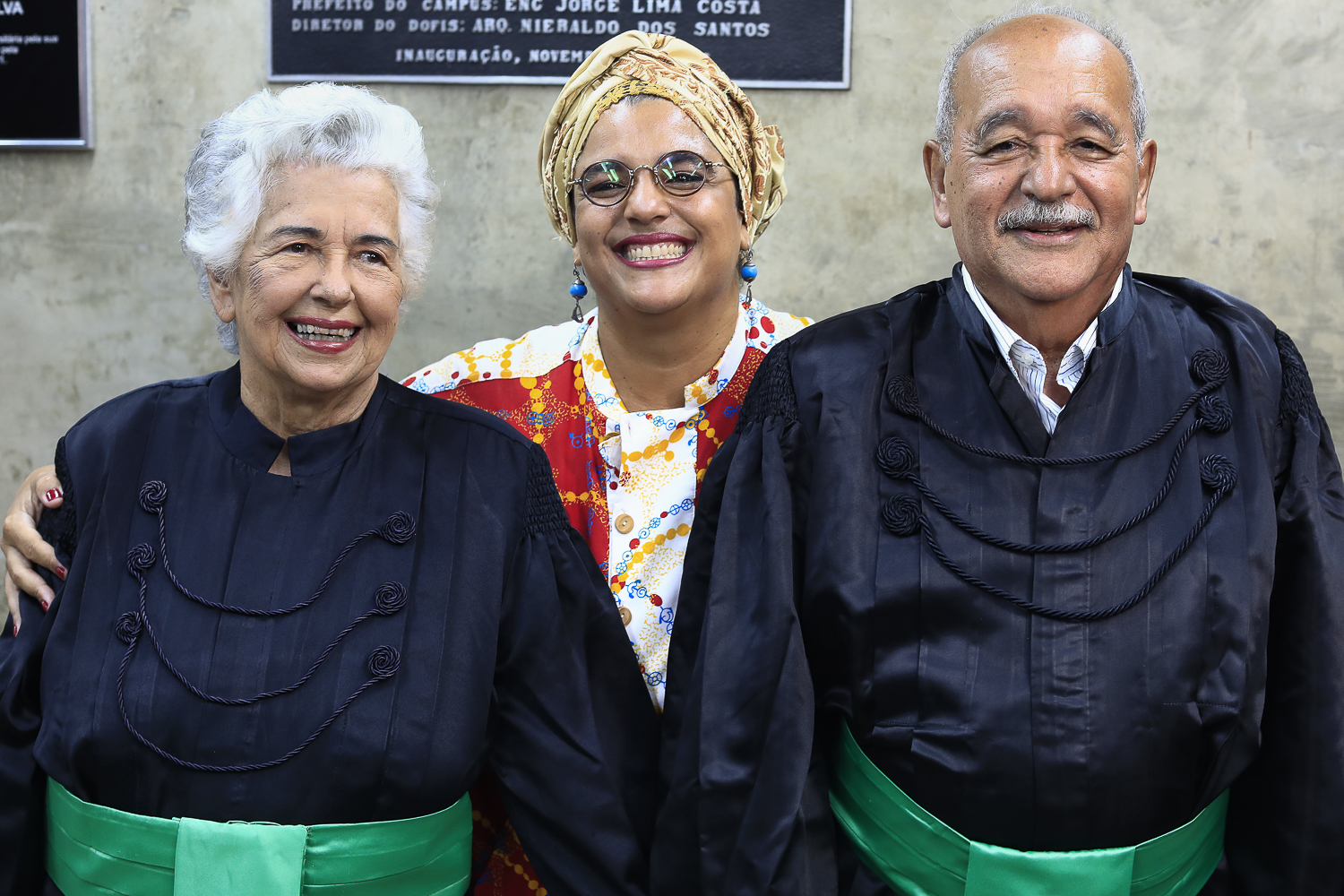Ana Côrtes e Bosco Rolemberg com filha, Joana Côrtes (Fotos: Adilson Andrade/Ascom UFS)
