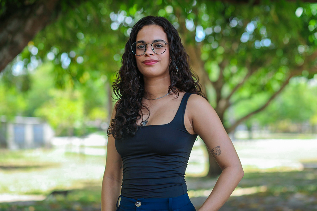 Bianca Patricia, estudante do curso de História (Foto: Janaína Cavalcante/Ascom UFS)
