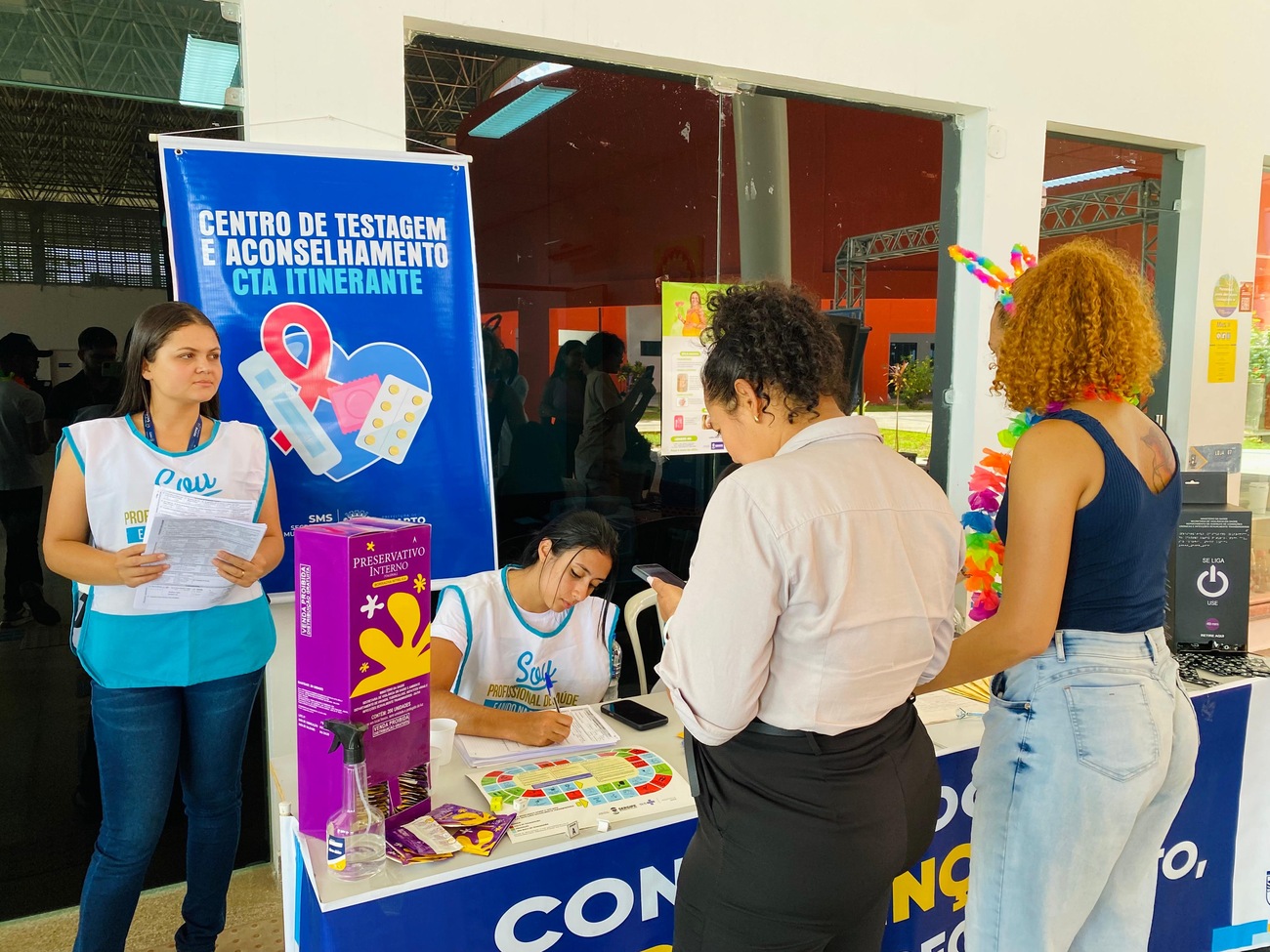 Ação de testagem de ISTs  (Foto: Clayton Fontes/Campus Lagarto)