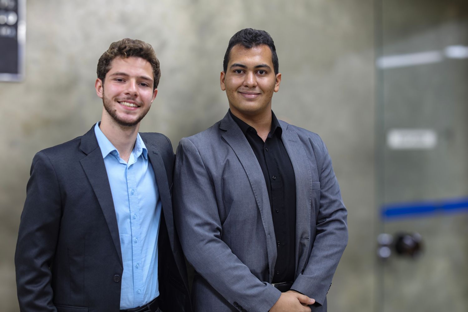 Daniel Portilho e Teófilo Carvalho representantes do Diretório Acadêmico de Direito (Foto: Elisa Lemos/Ascom UFS)