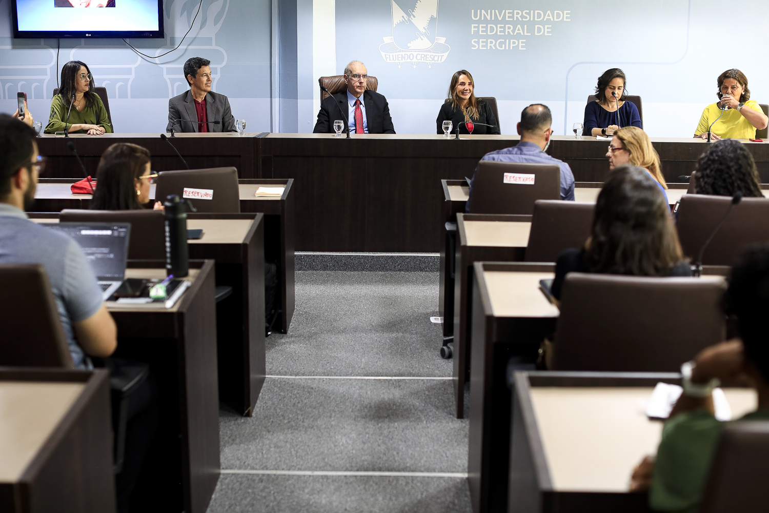 Primeira atividade aconteceu na Sala dos Conselhos Superiores, no campus de São Cristóvão (Foto: Adilson Andrade/Ascom UFS)
