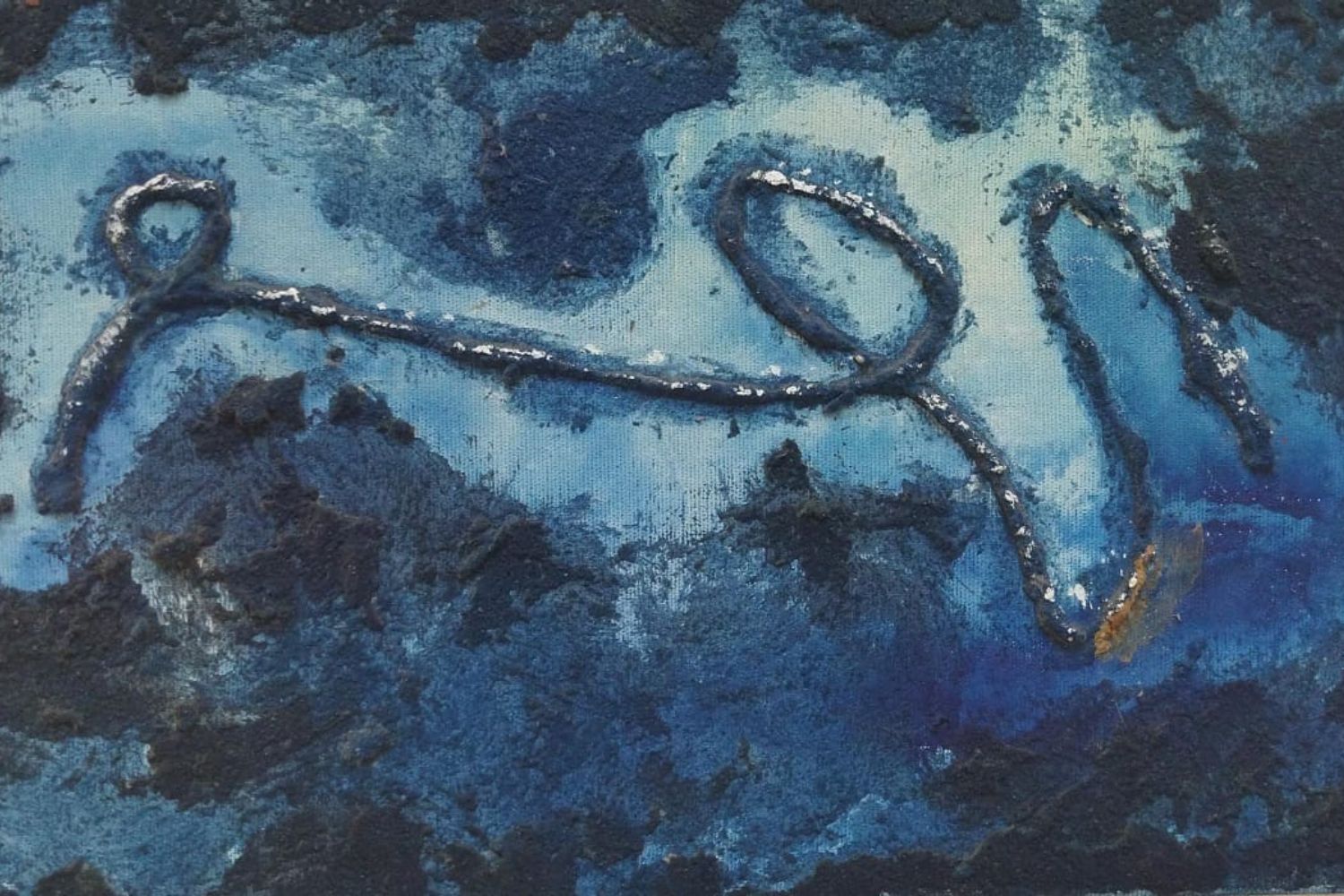 Obra da exposição "Caminhos que me Atravessam" da artista Buga