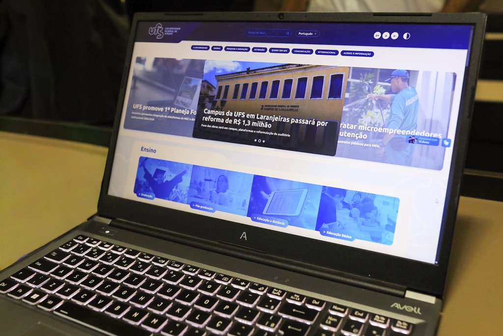 Nova interface do Portal UFS (Foto: Janaína Cavalcante/Ascom UFS)