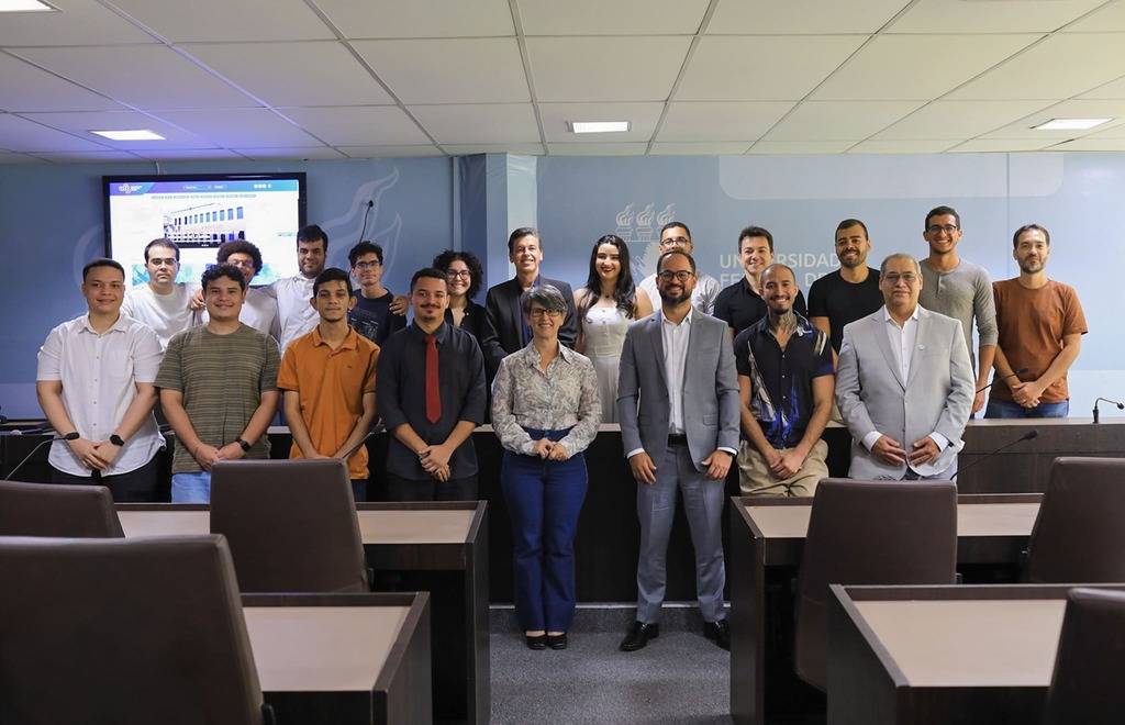 Estudantes, servidores e colaboradores que participaram da construção coletiva do novo Portal UFS (Foto: Janaína Cavalcante/Ascom UFS)