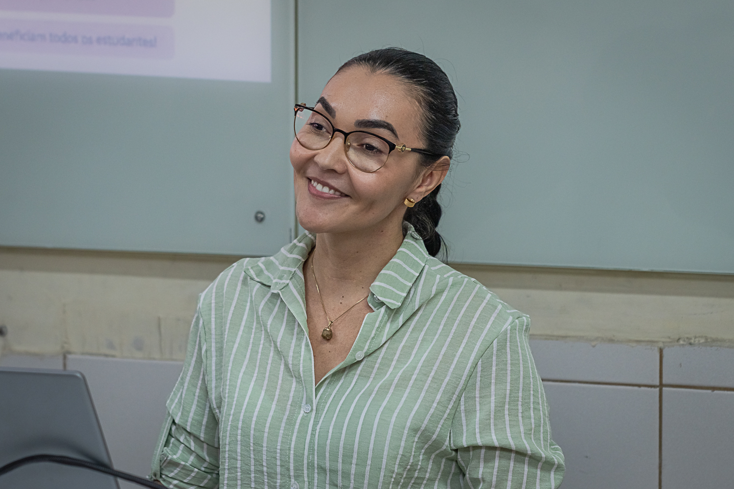 Gercyane Maria, fonoaudióloga (Foto: Jackson Bandeira/Ascom UFS)