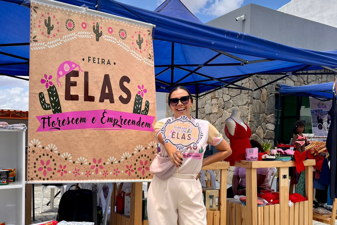 Jéssica Barboza, idealizadora da Feira que fortalece uma rede entre mulheres empreendedoras (Foto: Arquivo UFS/Campus Sertão)