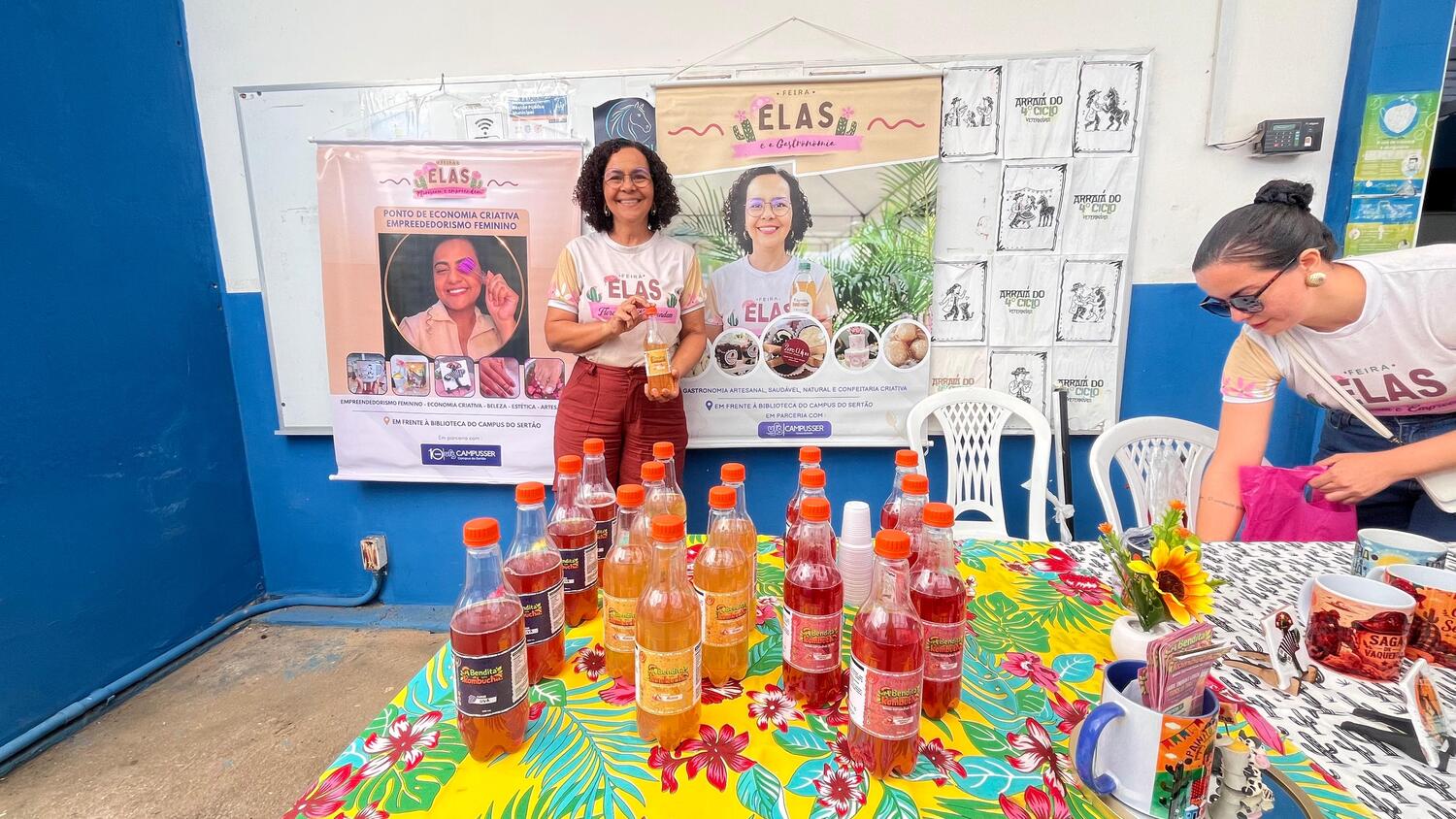 Gastronomia artesanal por meio da venda de kombucha (Foto: Arquivo UFS/Campus Sertão)