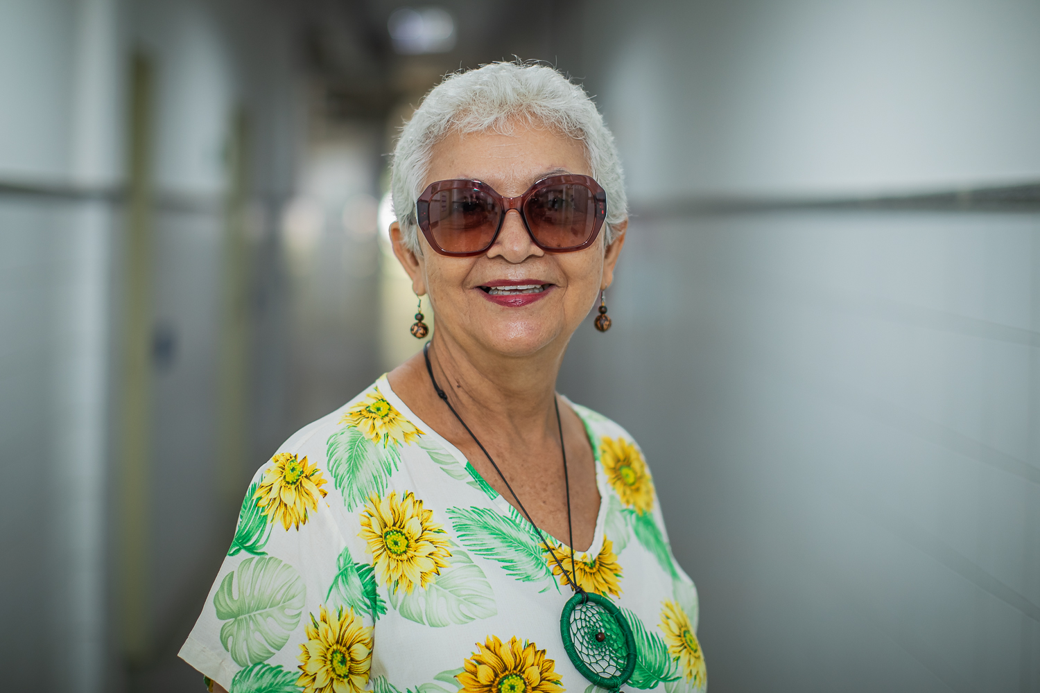 A aposentada Flora Babec. (Foto: Jackson Bandeira/Ascom UFS)
