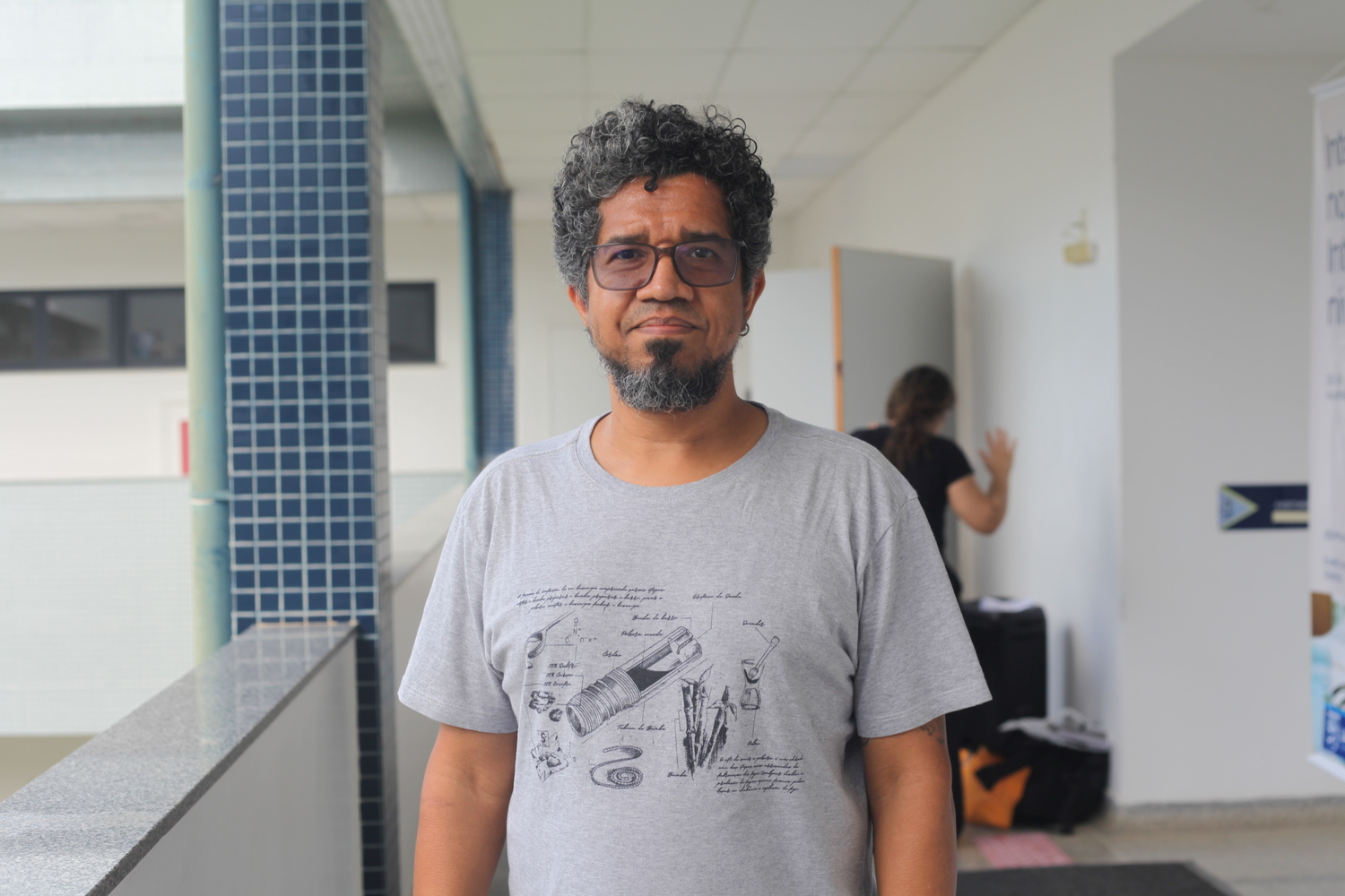 Docente Helmir Rodrigues coordenou a ação. Foto: Ana Laura Farias/Campus Lagarto