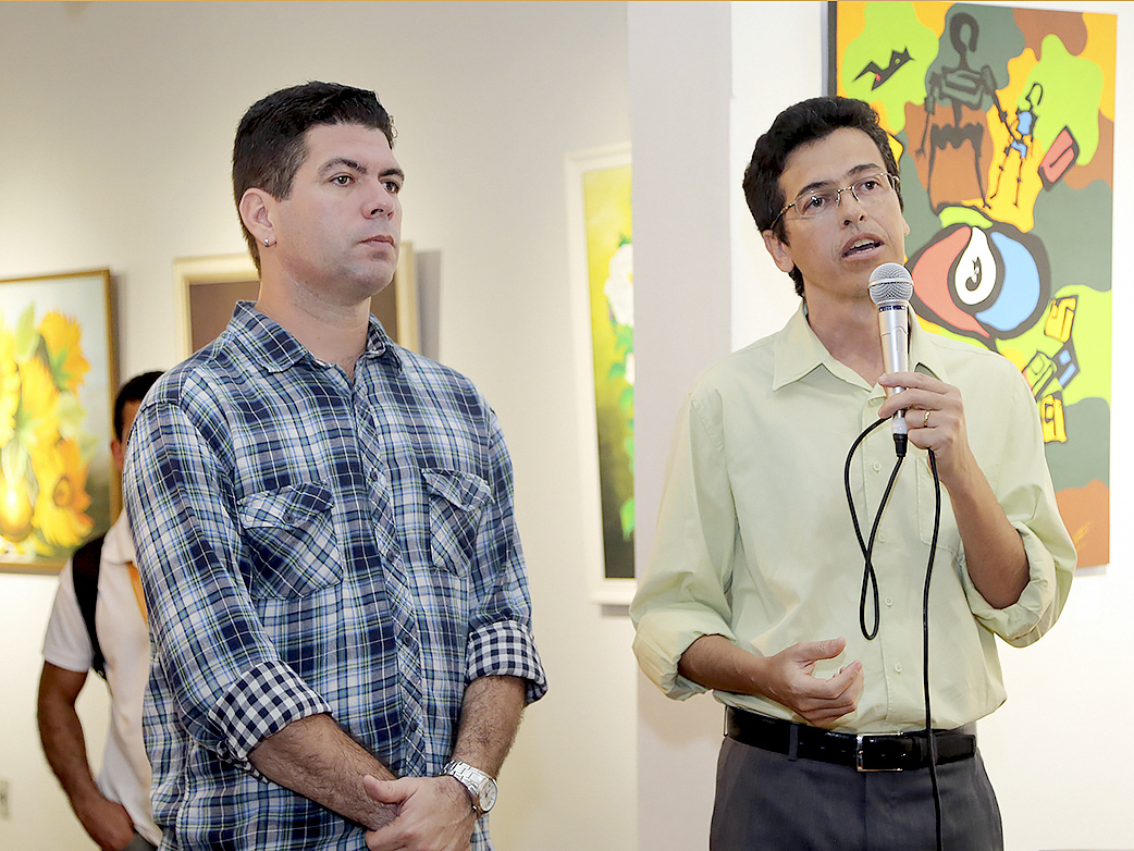 Péricles Morais, coordenador de Cultura e Arte, e André Maurício, vice-reitor (e