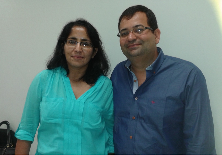 Profª Divanízia Souza (orientadora) e Tiago Nery Ribeiro (doutorando)
