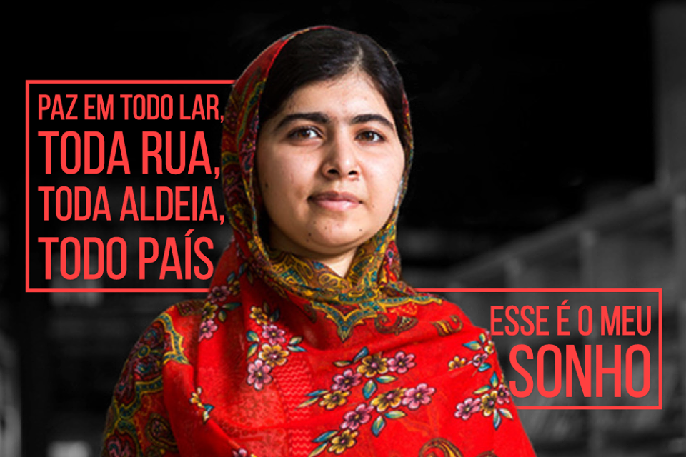 Malala Yousafzai: um dos maiores símbolos de luta pelo direito à educação das mulheres paquistanesas. (arte: Agência Officina UFS)