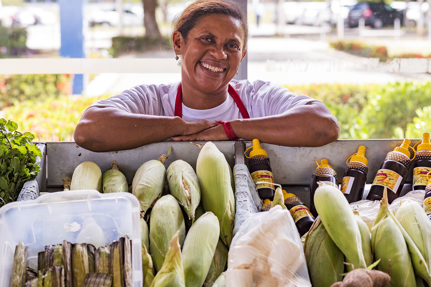 Segundo a agricultora Rosivalda de Santos,  milho, hortaliças, macaxeira e mel são os produtos mais procurados.
